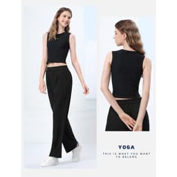 Thumbnail CAMEL CROWN Nữ Yoga Áo Vest Thoáng Khí Dệt Kim Thể Dục Nhanh Khô Đế Lưng Thể Thao 2