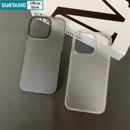 Thumbnail Suntaiho Ốp Lưng iPhone Đơn Giản Trong Suốt Mờ Nhám Đen Chống Bẩn Ốp Điện Thoại Cao Cấp TPU Mềm Trắng Chống Sốc Cho Iphone 16 15 14 13 12 11 Pro Max IP 7 8 Plus Iphon X XR Xs Max 3