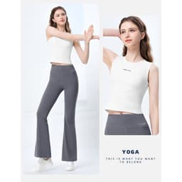 Thumbnail CAMEL CROWN Nữ Yoga Áo Vest Thoáng Khí Dệt Kim Thể Dục Nhanh Khô Đế Lưng Thể Thao 3