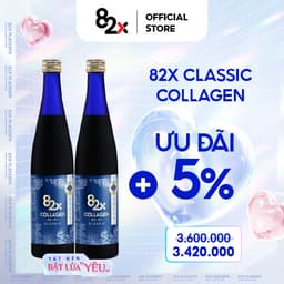 Thumbnail Liệu Trình 2 Chai Nước Uống Đẹp Da 82X Classic Collagen Chiết Xuất Từ Da Cá Ngừ Đại Dương Giữ Cân Đẹp Dáng 500ml/Chai 3
