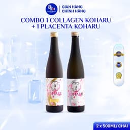 Thumbnail Liệu Trình 2 Chai Nước Uống Đẹp Da 82X Koharu Placenta và Koharu Collagen Thon Gọn Vóc Dáng, Ngừa Lão Hoá 500ml/Chai 2