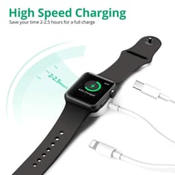 Thumbnail Bộ sạc không dây Fonken 2 trong 1 Type C cho đồng hồ Cáp sạc USB cho AP Watch Series 7 / 6 / 4 / SE / 4 / 3 / 2 / 1 4
