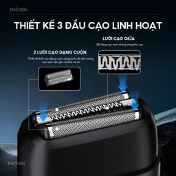 Thumbnail Máy cạo râu Enchen Mini MS002 lưỡi dao linh hoạt, động cơ mạnh mẽ chống nước toàn thân - BH 6 tháng 2