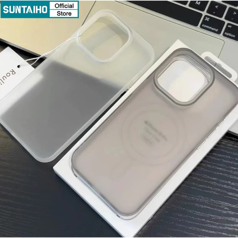 Ảnh Suntaiho Ốp Lưng iPhone Đơn Giản Trong Suốt Mờ Nhám Đen Chống Bẩn Ốp Điện Thoại Cao Cấp TPU Mềm Trắng Chống Sốc Cho Iphone 16 15 14 13 12 11 Pro Max IP 7 8 Plus Iphon X XR Xs Max 4