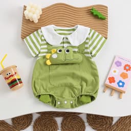 Thumbnail Body Sọc Giả Yếm Động Vật Cho Bé Sơ Sinh 1 2 Tuổi MINTSCLOSET Quảng Châu - BS6323 1