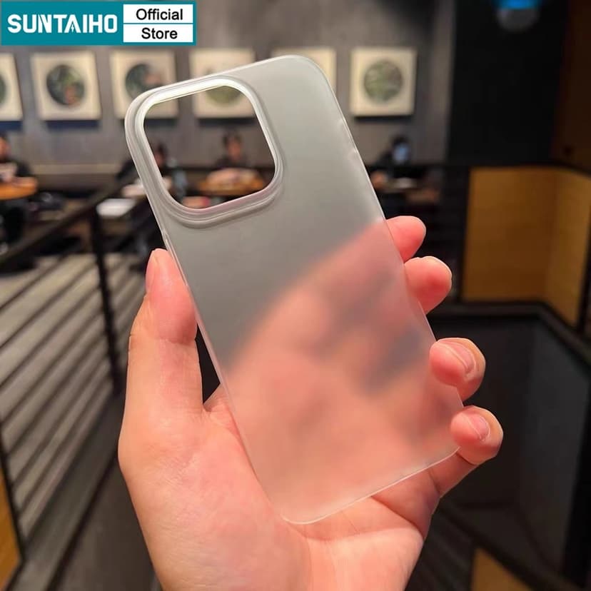 Ảnh Suntaiho Ốp Lưng iPhone Đơn Giản Trong Suốt Nhám Màu Đen Chống Bẩn Ốp Điện Thoại Cao Cấp Silicon Mềm TPU Trắng Chống Sốc Cho Iphone 16 15 14 13 12 11 Pro Max IP 7 8 Plus Iphon X XR Xs Max 2