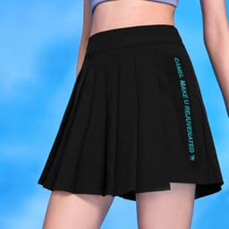 Thumbnail Váy ngắn thể thao CAMEL CROWN dành cho nữ cạp cao xếp ly nhanh khô thoáng khí Chạy bộ chống lộ 3