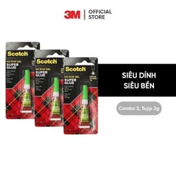 Thumbnail Combo 3 Keo dán đa năng 3M™ Scotch®, siêu dính, trong suốt, dạng loãng, mau khô, 2g/ống, Dán được nhiều chất liệu 1