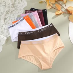 Thumbnail Finetoo Quần Cotton cạp cao Quần lót điều khiển đàn hồi Quần lót thoải mái 4