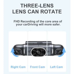 Thumbnail Ekleva 3 Inch 4 Kênh Dash Cam 1080P Camera 4 Chiều Đầu Ghi Video FHD Tầm Nhìn Ban Đêm Cho DVR Xe Taxi Trái Phải Phía Trước Phía Sau Siêu Đêm Tầm Nhìn Góc Rộng 3