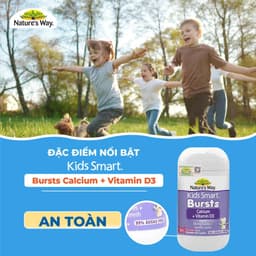 Thumbnail Viên Nhai Canxi Sữa Cho Bé Nature’s Way Kids Smart Calcium + Vitamin D3 Burstlets, Hỗ Trợ Xương Và Răng Chắc Khỏe 50v/h 1