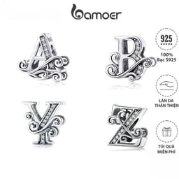 Thumbnail Bamoer Hạt Charm Bạc 925 Chữ Cái A~Z Cho Tự Làm Vòng Tay Vòng Cổ Bán Phụ Kiện 1