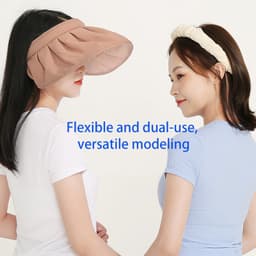 Thumbnail Mũ chống nắng CAMEL CROWN dành cho nữ Mùa hè Keo đen chống tia cực tím Vỏ rỗng 4