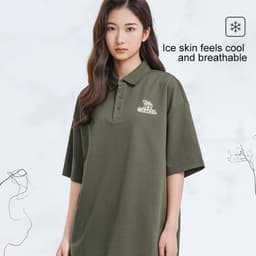 Thumbnail Áo sơ mi Polo ngắn tay ngoài trời CAMEL CROWN Áo thun nam vải khô nhanh chống nắng cảm giác băng 4