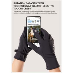 Thumbnail Găng tay đi xe đạp ngoài trời CAMEL CROWN dành cho nữ Găng tay chống thấm nước, chống gió, ấm áp, viền nhung có màn hình cảm ứng 4