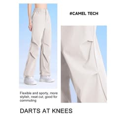 Thumbnail Camel CROWN Quần yếm nữ Đi bộ đường dài ngoài trời mát mẻ Quần nhảy dù bé trai Thanh niên Quần khô nhanh 2