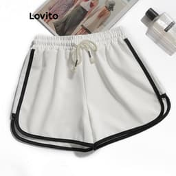 Thumbnail Lovito - Quần Short Thể Thao Nữ Phối Viền Tương Phản LNL47151 3