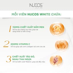 Thumbnail TPBVSK Viên Uống Trắng Da Nucos White Hỗ Trợ Mờ Thâm Nám Sáng Da Chống Nắng Hộp 60 viên 3