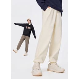 Thumbnail CAMEL CROWN quần thường ngày nam nữ cặp đôi quần cotton dệt kim quần chạy xu hướng quần ấm áp 2