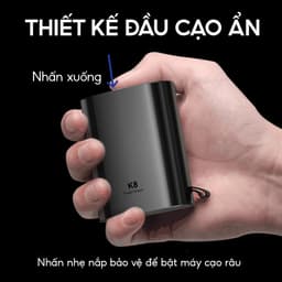 Thumbnail Máy cạo râu điện cho nam giới Enchen K8 đầu cạo 2D chống nước - Bảo hành 3 tháng 2