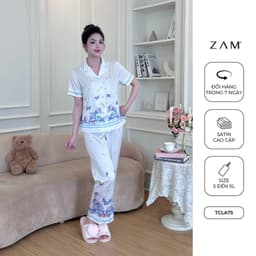 Thumbnail BỘ MẶC NHÀ SHE BY ZAM - A75 - HỌA TIẾT HỒ ĐIỆP XANH 2