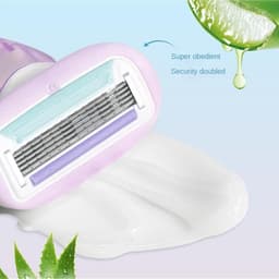 Thumbnail Giao Hàng Nhanh Xixi 5 Lớp Lưỡi Dao Cạo Râu Lô Hội Đầu Cạo Râu Xà Phòng Lớn Dụng Cụ Làm đẹp Tẩy Lông Mặt/chân/nách/bikini An Toàn (THỦY TINH) 4