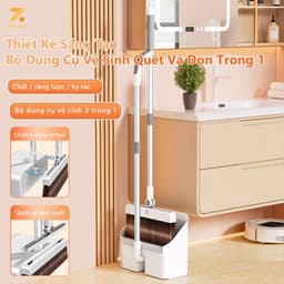 Thumbnail Bộ Chổi Quét Nhà Thông Minh Kèm Hốt Rác Gạt Nước C3 Bộ Dụng Cụ Vệ SInh Zolele - Chính Hãng 3
