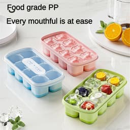 Thumbnail Aubess [Mua 1 Tặng 1] Khay Đá Vuông Khuôn Làm Đá Viên Bằng Silicon Có Thể Tái Sử Dụng Cho Nhà Bếp Không Chứa BPA 2