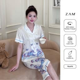 Thumbnail BỘ MẶC NHÀ SHE BY ZAM - A75 - HỌA TIẾT HỒ ĐIỆP XANH 4