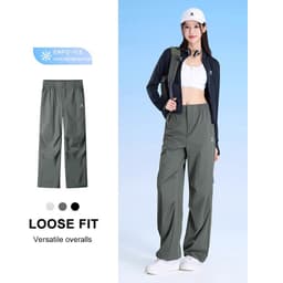 Thumbnail Camel CROWN Quần yếm nữ Đi bộ đường dài ngoài trời mát mẻ Quần nhảy dù bé trai Thanh niên Quần khô nhanh 3