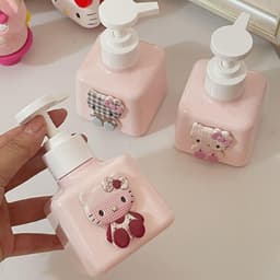 Thumbnail Aubess [Quà tặng] Chai đựng dầu gội và sữa tắm Hello Kitty dạng bóp Bình đựng xà phòng du lịch Sanrio Bathroom 2