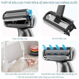 Thumbnail Máy cạo toàn thân đa năng Enchen A1 - chống nước - lưỡi dao thép không gỉ - 3 in 1 - BH 6 tháng 2