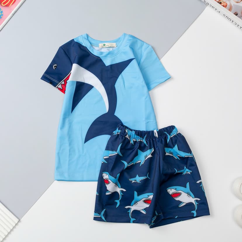 Ảnh Bộ bơi bé trai LITIBABY 2 mảnh hoạt hình ngộ nghĩnh, size 2 đến 12 tuổi 4