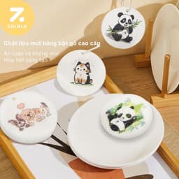 Thumbnail Miếng bọt biển rửa chén kháng khuẩn Zolele làm sạch, mút xốp nén họa tiết hoạt hình 3