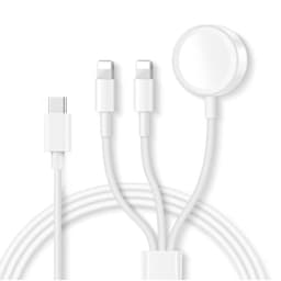 Thumbnail Đế Sạc HdoorLink 3 Trong 1 Cho Đồng Hồ 7 SE 6 5 4 3 2 Series USB A / Type-C Dây Sạc Cáp Sạc Từ Tính 4