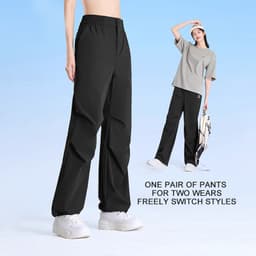 Thumbnail Camel CROWN Quần yếm nữ Đi bộ đường dài ngoài trời mát mẻ Quần nhảy dù bé trai Thanh niên Quần khô nhanh 4