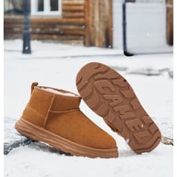 Thumbnail Giày nam CAMEL CROWN dày nhung nâng mũi tròn cổ điển Giày bốt tuyết ấm áp 1