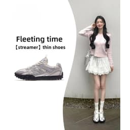 Thumbnail CAMEL CROWN Đế Mỏng Giày Nữ Giày Thể Thao Cổ Điển Bạc 1