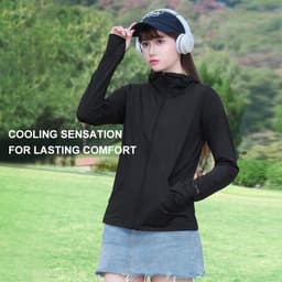 Thumbnail CAMEL CROWN Thể Thao Ice Silk Chống Nắng Quần Áo Nữ Áo Cardigan Chống Tia Cực tím Quần Áo Nhanh Khô 4