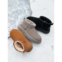 Thumbnail Giày nam CAMEL CROWN dày nhung nâng mũi tròn cổ điển Giày bốt tuyết ấm áp 4