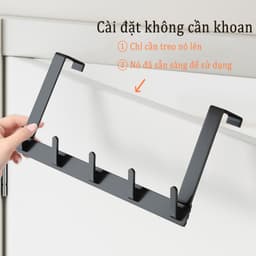 Thumbnail Móc treo đồ MEIDOO màu vàng đen gắn sau cửa cài đặt không có lỗ bắt đầu sử dụng nhanh 2
