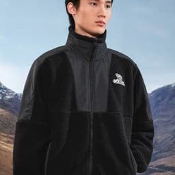 Thumbnail Áo khoác lông cừu cổ đứng dày dặn CAMEL CROWN dành cho nam Áo khoác lông cừu chống tĩnh điện 2