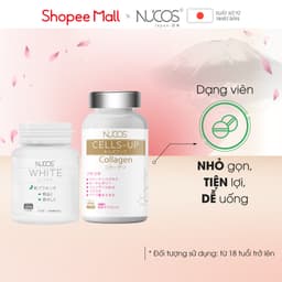 Thumbnail TPBVSK Combo Hỗ Trợ Chống Lão Hoá Viên Uống Nucos White Hộp 60 Viên Và Nucos Cells Up Hộp 180 Viên 4