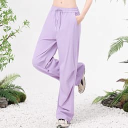 Thumbnail Camel CROWN Quần Dù Nữ Eo Cao Mỏng Chống Nắng Thoáng Khí Rời Thẳng Quần Thường Ngày 1
