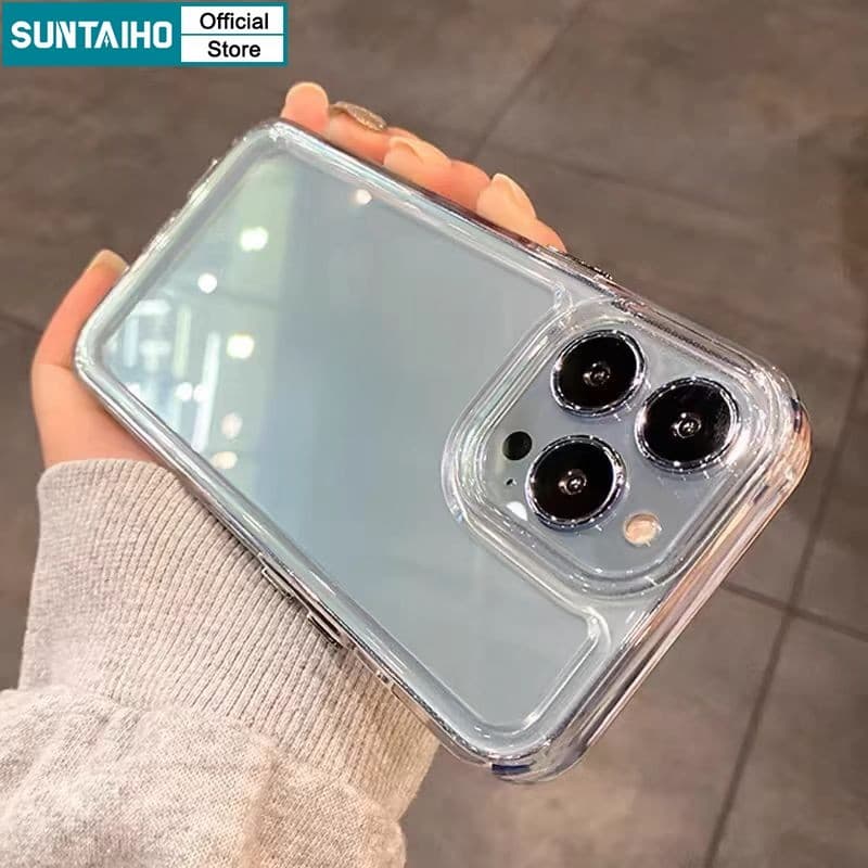 Ảnh Suntaiho Ốp Lưng iPhone Đơn Giản Trong Suốt Crysta Mềm Chống Sốc TPU Ốp Điện Thoại Cho Iphone 16 15 14 13 12 11 Pro Max IP 7 8 Plus Iphon X XS XR XsMax 1
