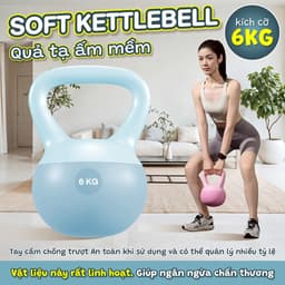 Thumbnail -BG- Q312- 6KG- Tạ chuông mềm tập Squats hông và cánh tay,Tập tại nhà an toàn cho mọi người 1