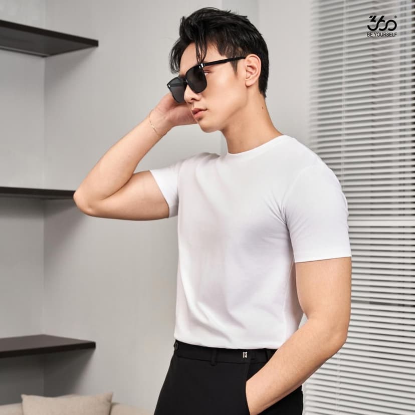 Ảnh Combo 2 áo thun form slim tôn dáng, co giãn ,cao cấp, thoáng mát thương hiệu 360 Boutique - CB-OL605 3