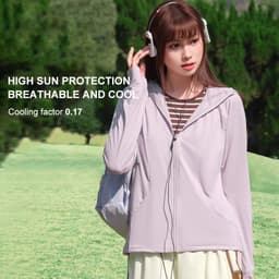 Thumbnail CAMEL CROWN Thể Thao Ice Silk Chống Nắng Quần Áo Nữ Áo Cardigan Chống Tia Cực tím Quần Áo Nhanh Khô 2