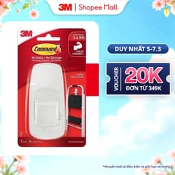 Thumbnail Móc dán tường Jumbo 3M™ Command™, 17004ANZ, độ bền cao, bám cực chắc, chịu lực 3.4kg, vỉ 1 cái, Dùng sắp xếp nhà cửa 1