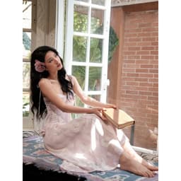 Thumbnail JOVEN Đầm Nữ Ella 2 Dây Xoè Nhẹ Dáng Đổ Bay Điệu Đà 2